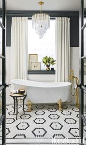 30 Diseños de baños decorados con candelabros