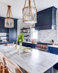 Cocinas decoradas con azul