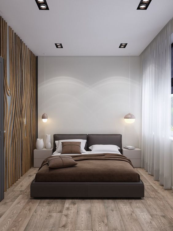 Decoración de interiores minimalista en habitaciones