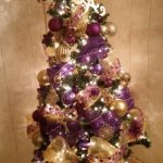 Decoracion de Navidad con Color Morado arbol o pino