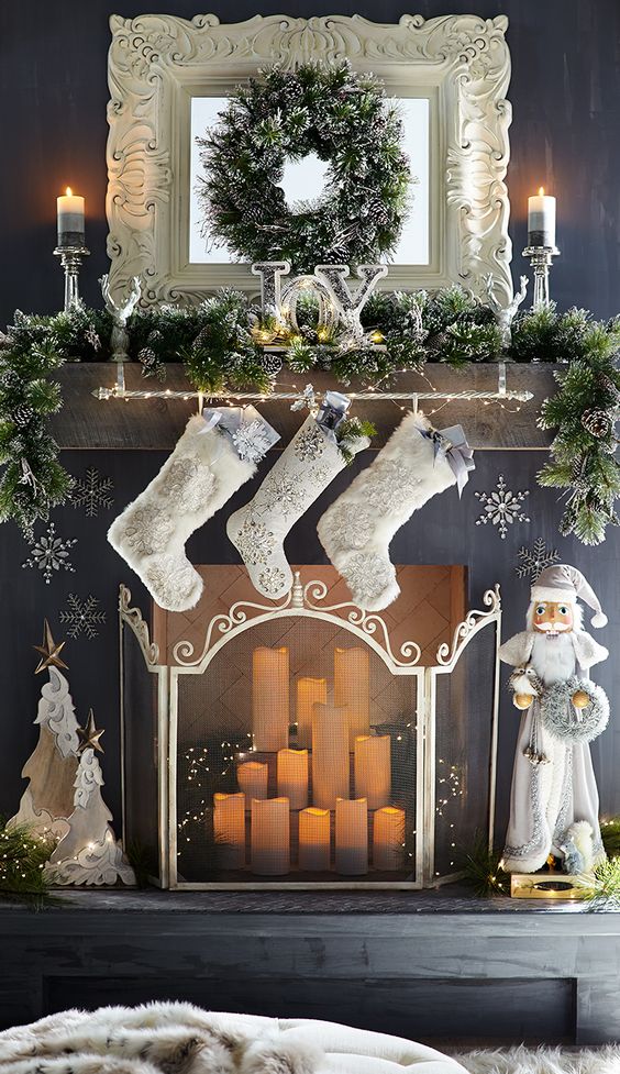 Ideas para decorar chimeneas esta navidad 2022 (5)