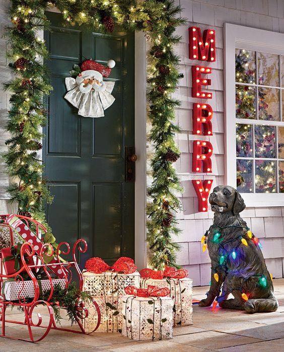 Ideas para decorar la entrada de tu casa esta navidad 2022 (2)