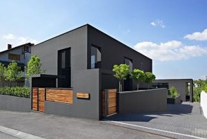 Color gris para fachadas modernas