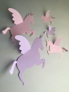 Ideas para decorar las paredes con tema de unicornio